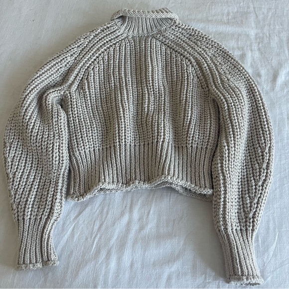 H&M Cream Chunky Knit Turtleneck Sweater - Picture 3 of 4